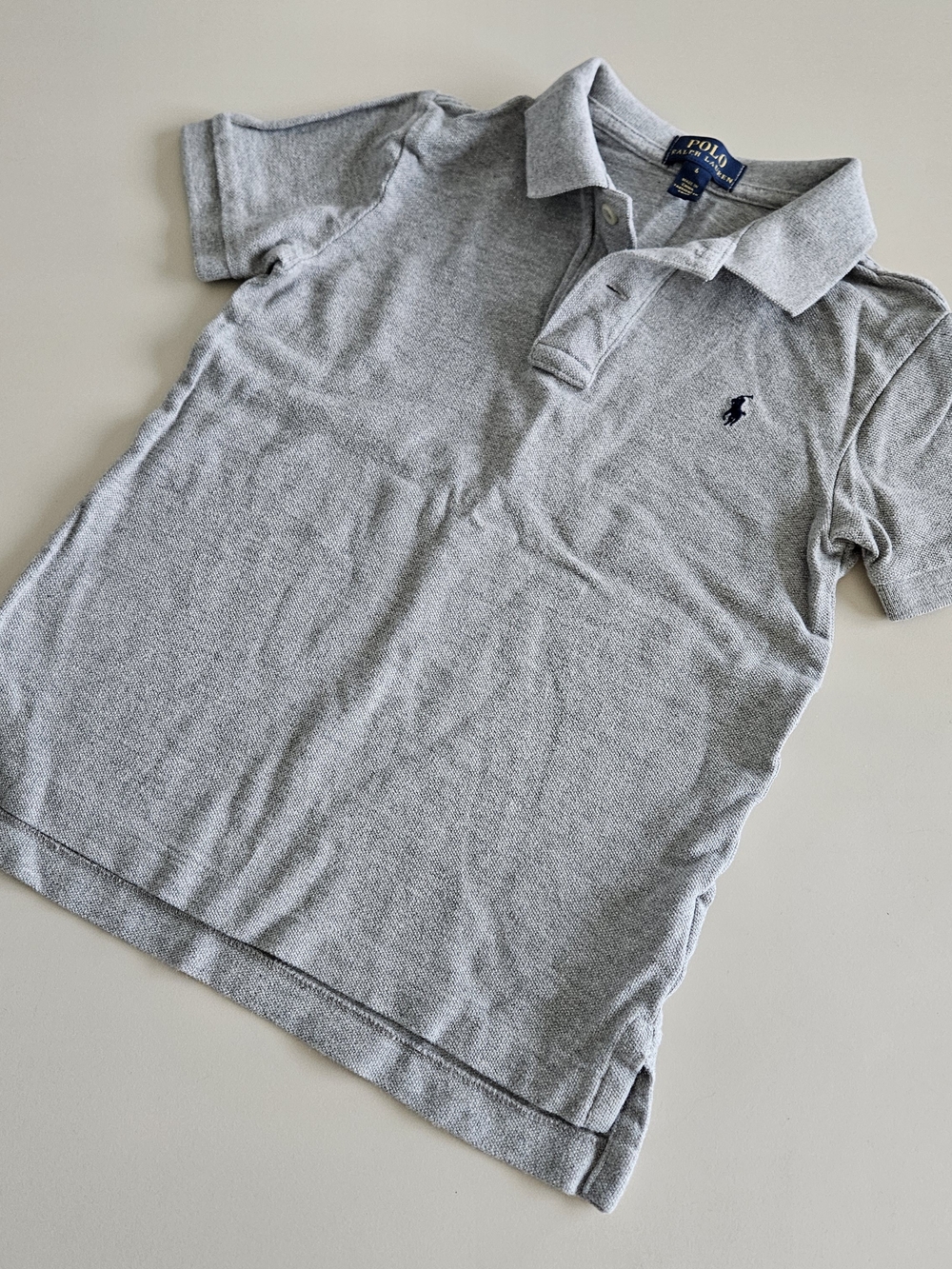 Polo by Ralph Lauren Light Gray Short-Sleeve Polo with Navy Pony